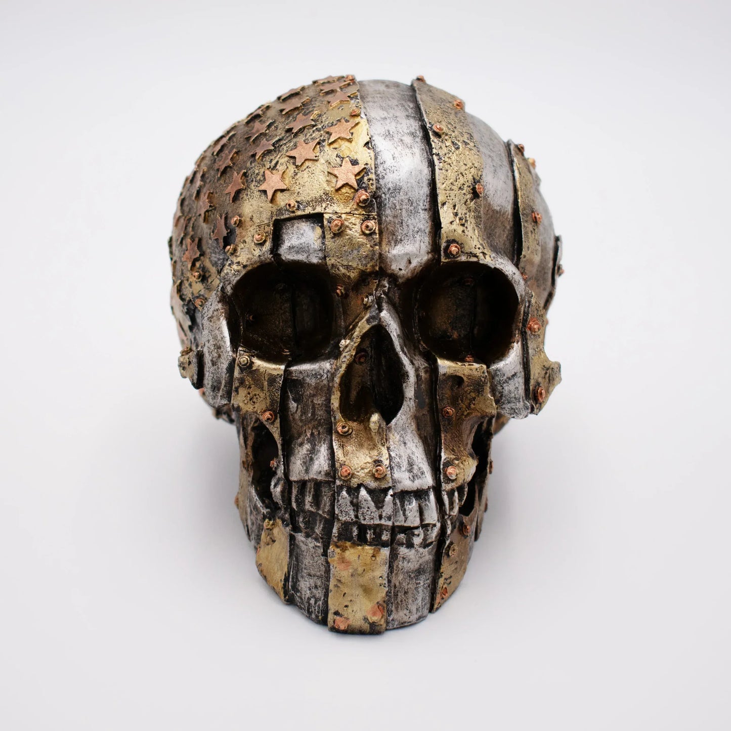American Flag Skull Sculpture - Shadowplay Collection