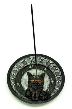 Black Cat With Moons Incense Burner - Shadowplay Collection