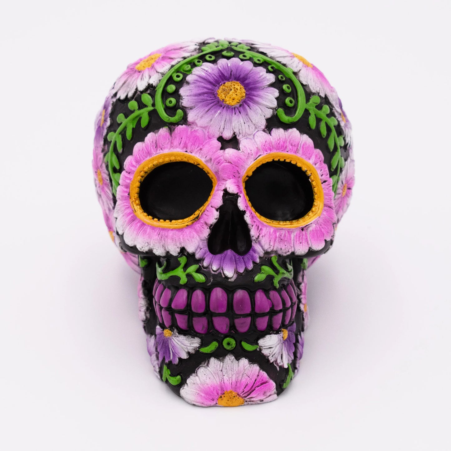Floral Sugar Skull Sculpture - Shadowplay Collection