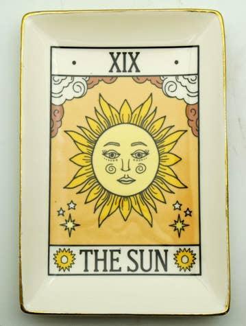 The Sun Tarot Card Ceramic Tray - Shadowplay Collection
