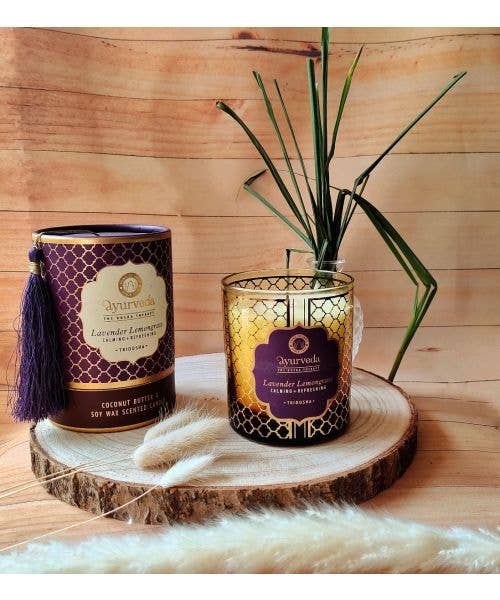 Ayurveda Candle - Lavender Lemongrass: Coconut Butter & Soy Wax