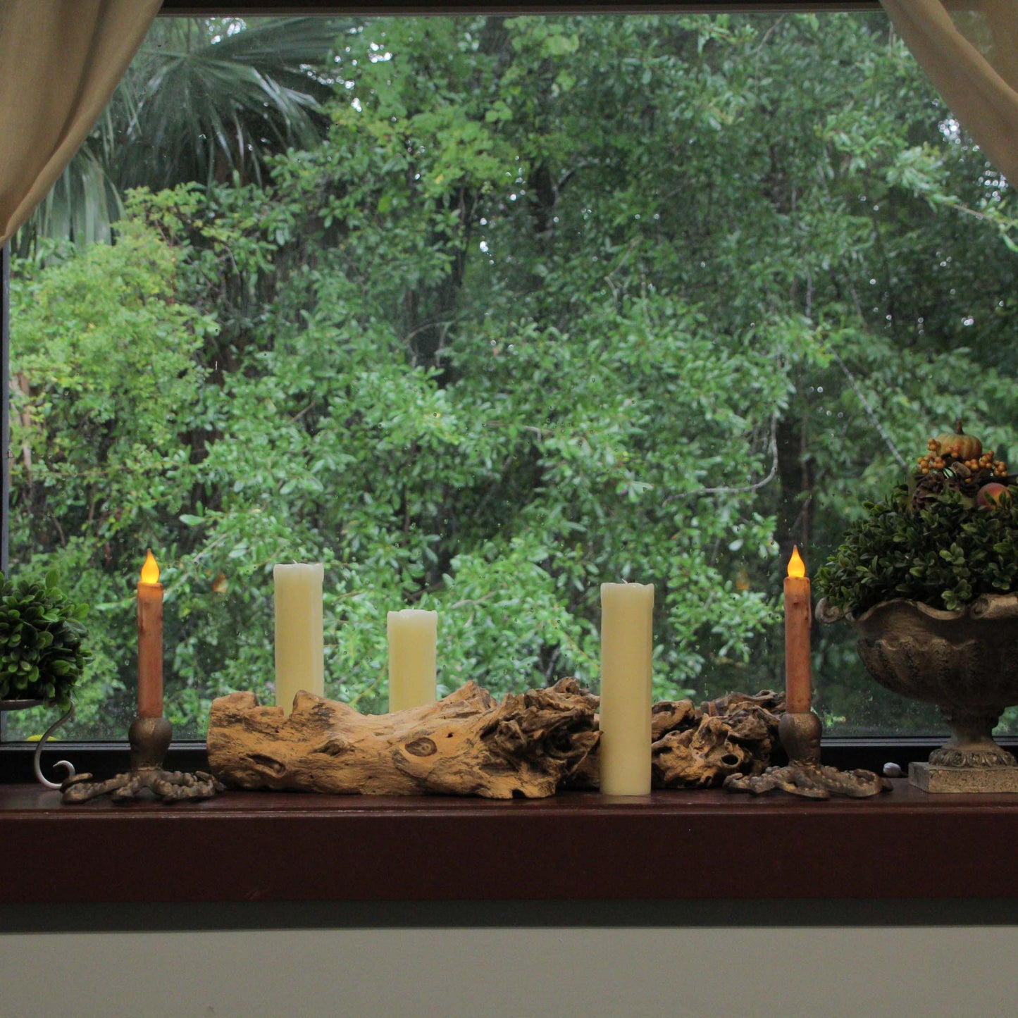 Antique Gold Finish Cast Iron Octopus Taper Candle Holder