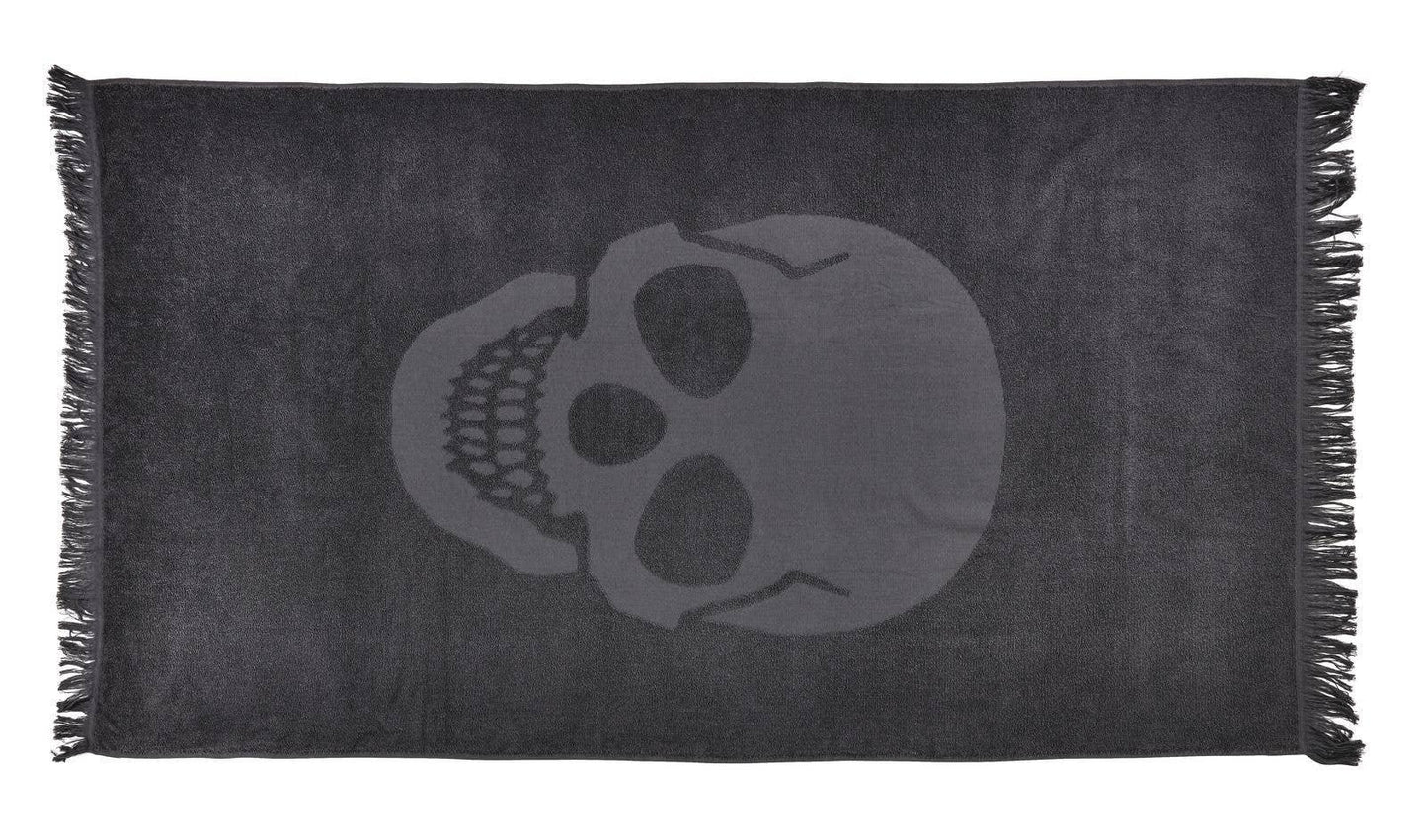 Capri Skull Cotton Beach Towel/Picnic Blanket - Shadowplay Collection