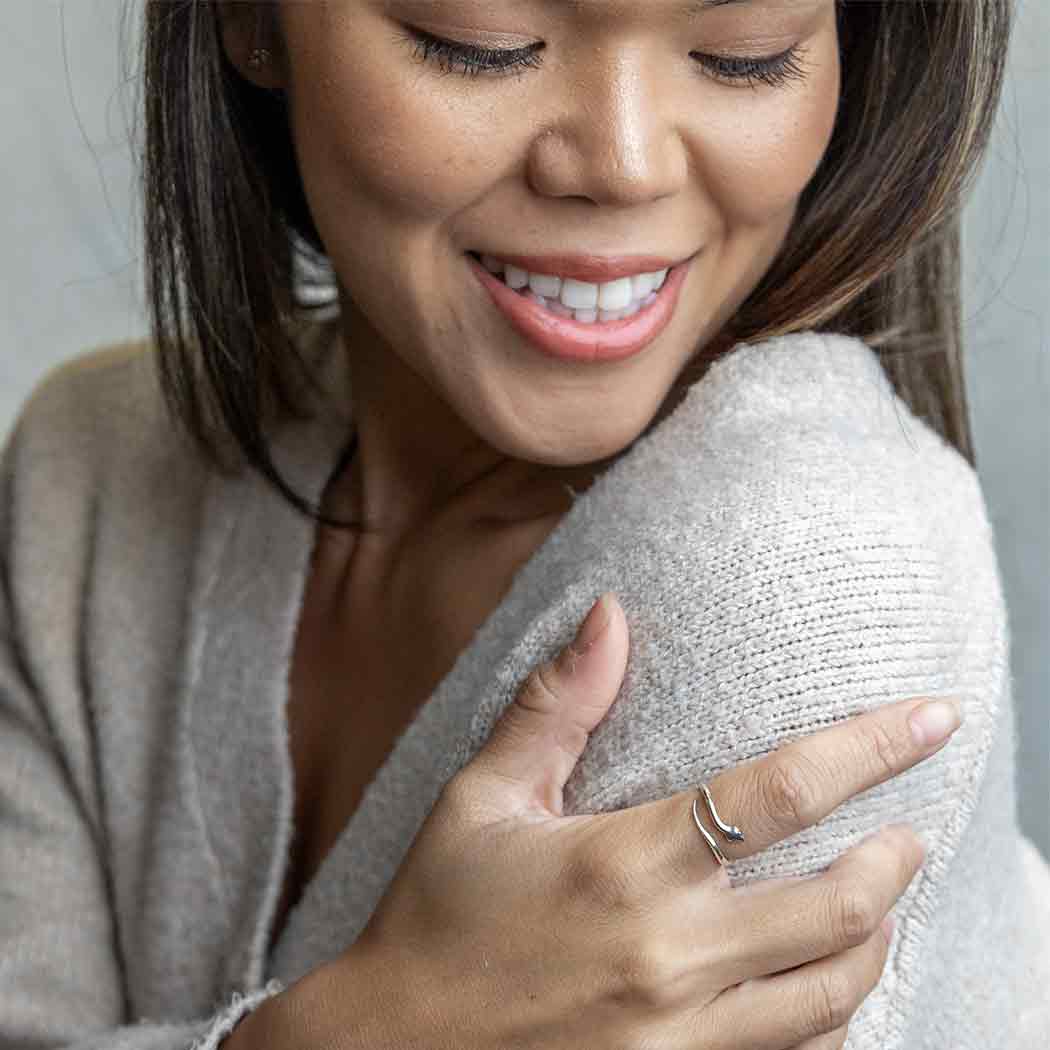 Sterling Silver Adjustable Simple Snake Ring