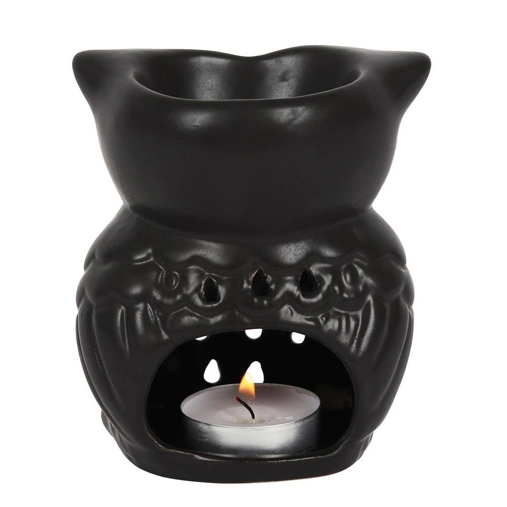 Black Owl Ceramic Oil Warmer
