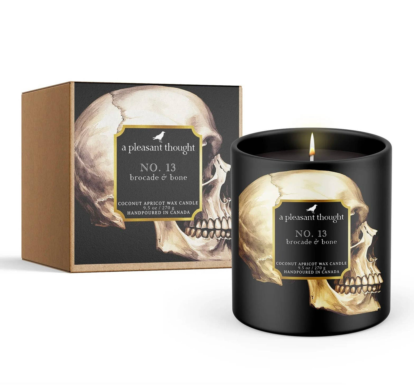 NO. 13- Brocade & Bone Raven Candle