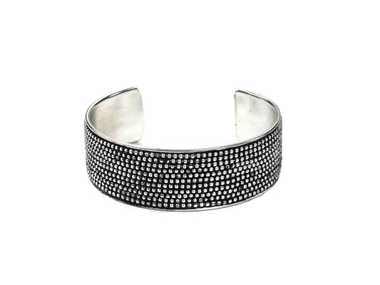 Bubble Dot Textured Cuff Bracelet - Shadowplay Collection