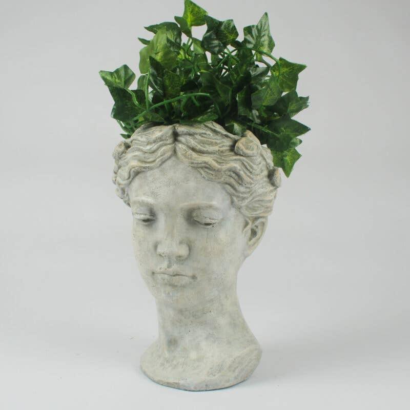 Cherub Head Cement Planter - Shadowplay Collection