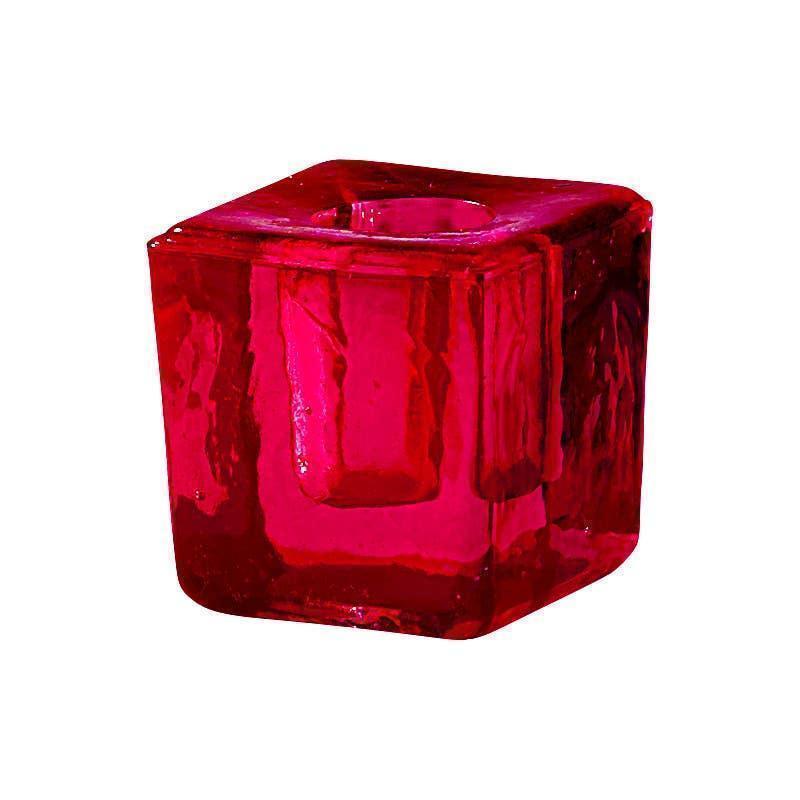 Glass Cube Mini Candle Holder - Shadowplay Collection