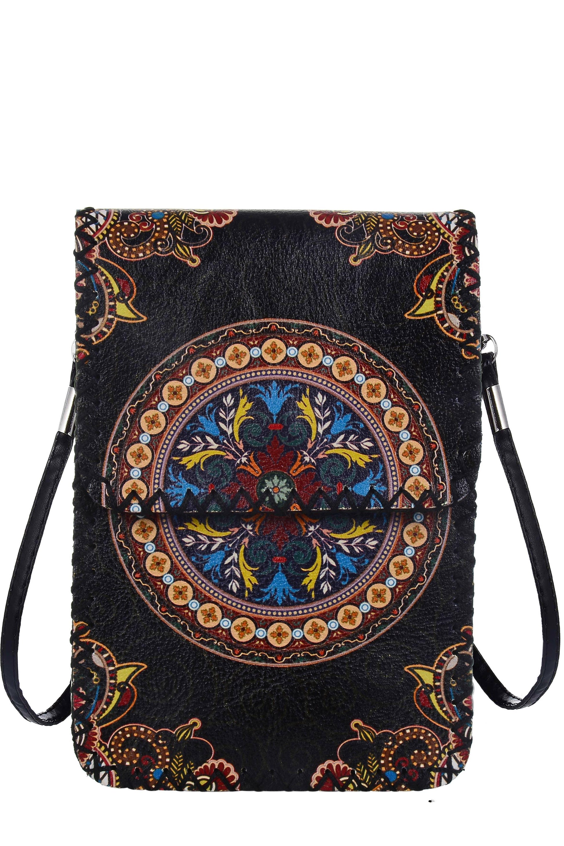 Medallion Print Crossbody Bag - Shadowplay Collection Gift Shop 