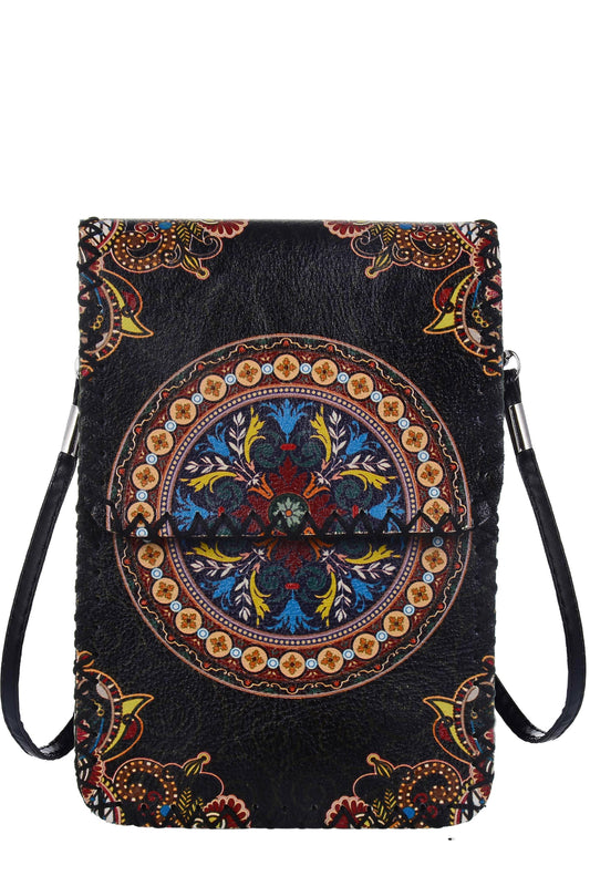 Medallion Print Crossbody Bag - Shadowplay Collection Gift Shop 