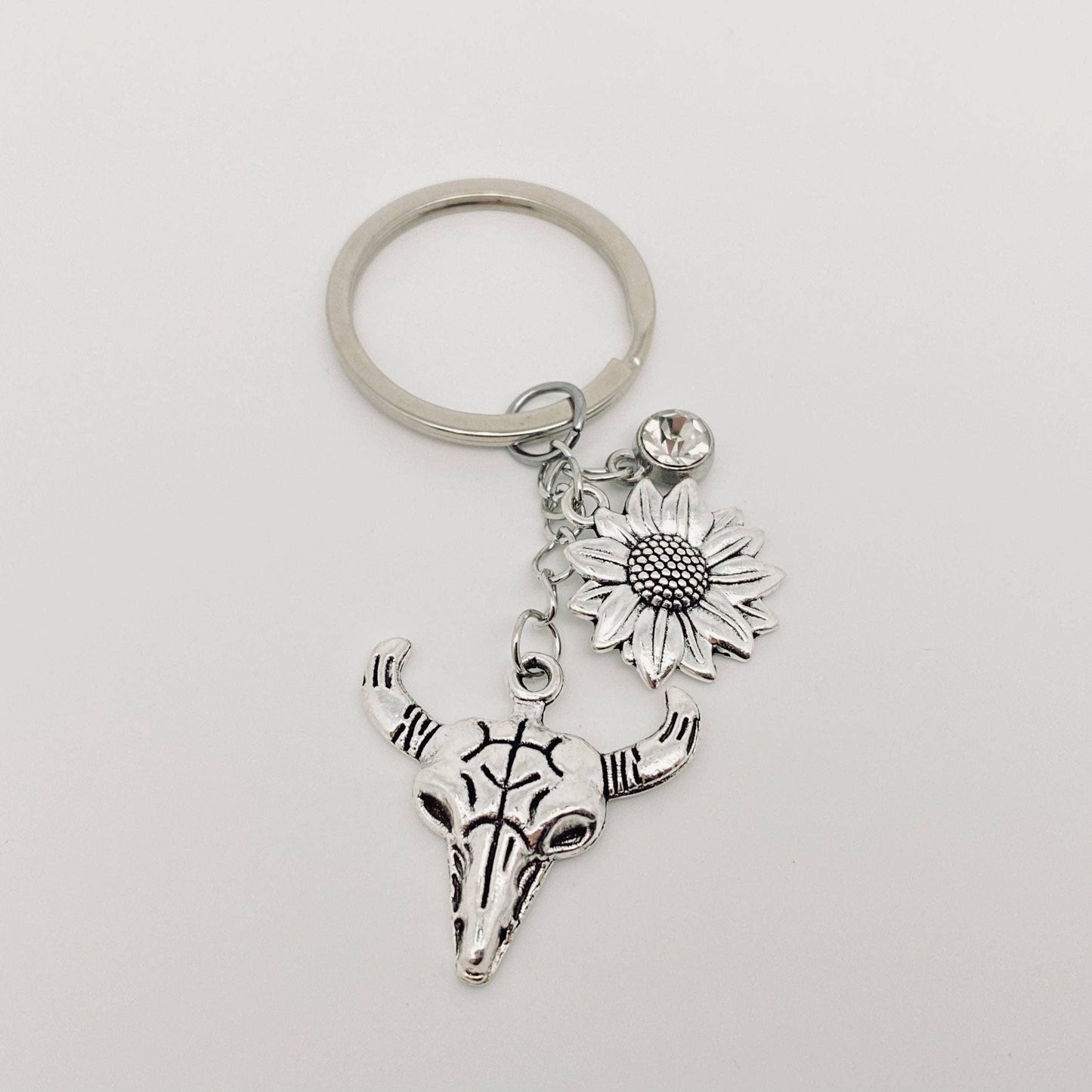 Cow Skull Pendant Keychain Pendant - Shadowplay Collection