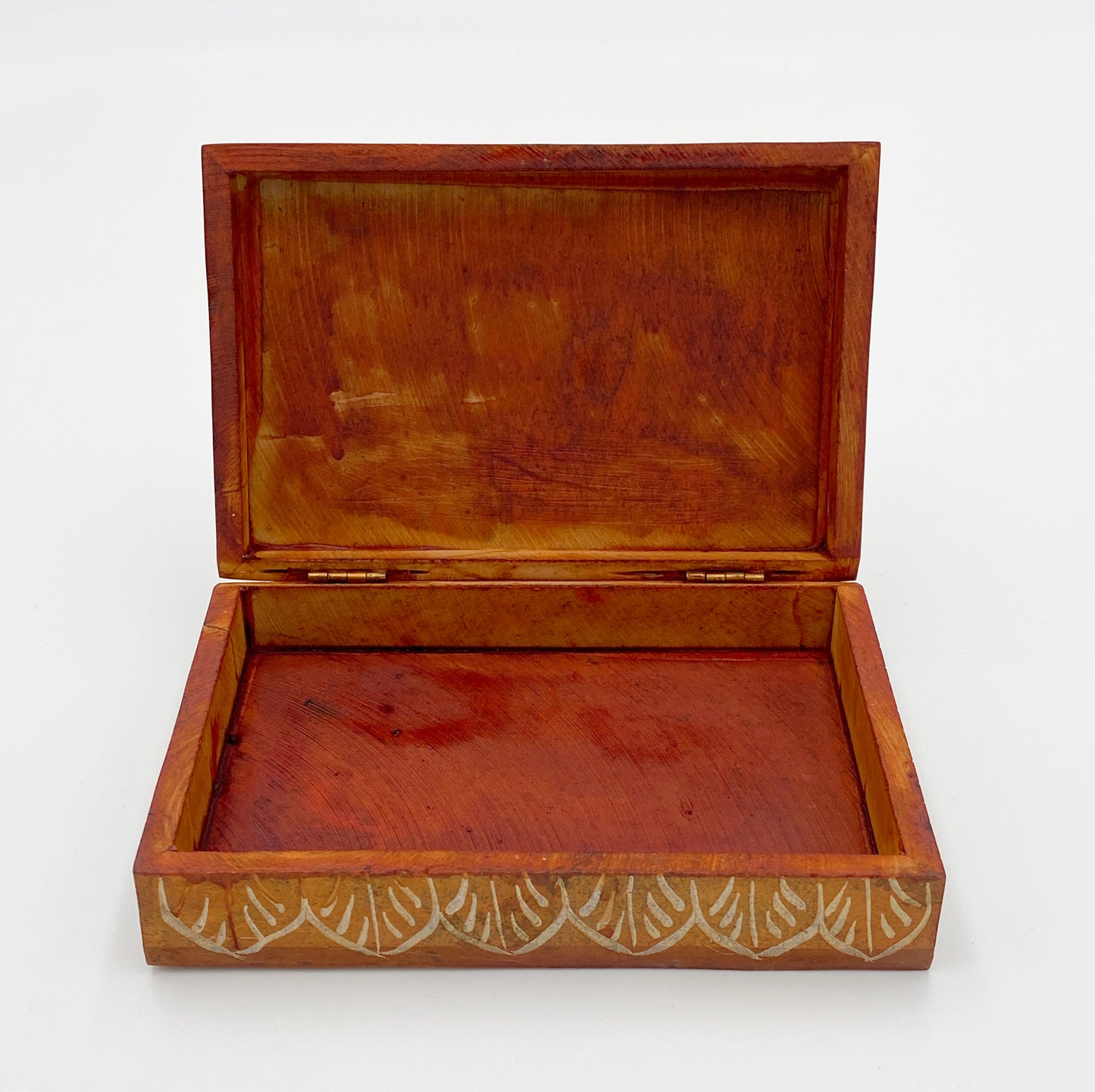 Hand-Carved Dragonfly Soapstone Box with Hinged Lid