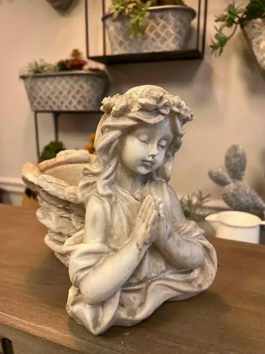 Resin Angel Girl Planter - Shadowplay Collection
