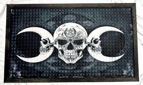 Skull and Moon Door Mat - Shadowplay Collection