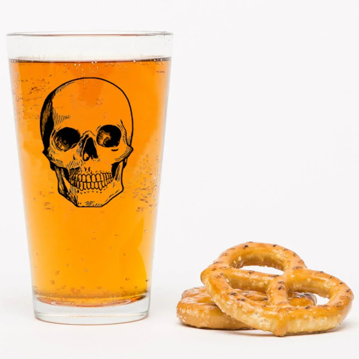 Skull Pint Glass Dishwasher Safe Glass - Shadowplay Collection