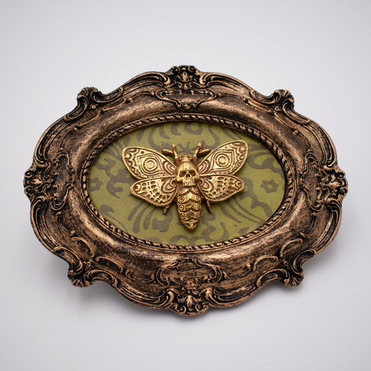 Baroque Style Skull Moth Wall Hanging