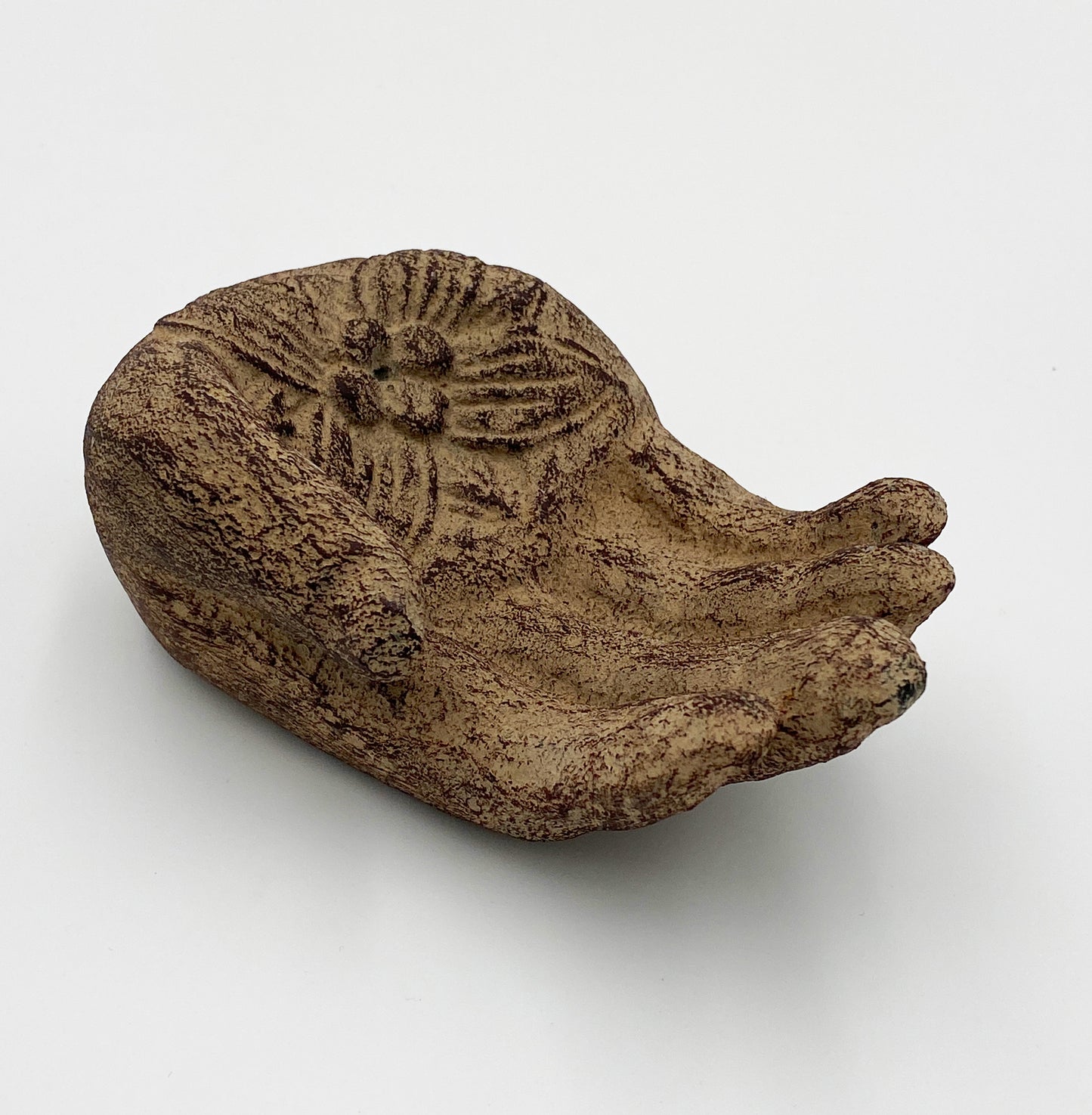 Stone Hand Lotus Flower Trinket Holder