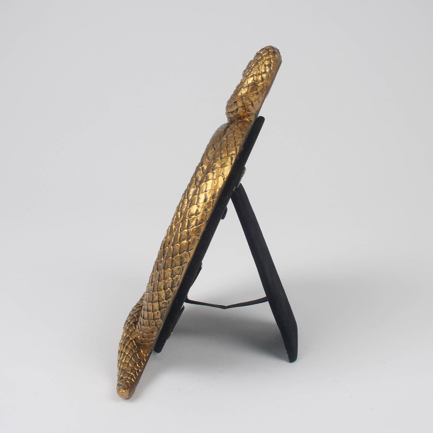 Gold Coiled Snake Tabletop  Picture Frame