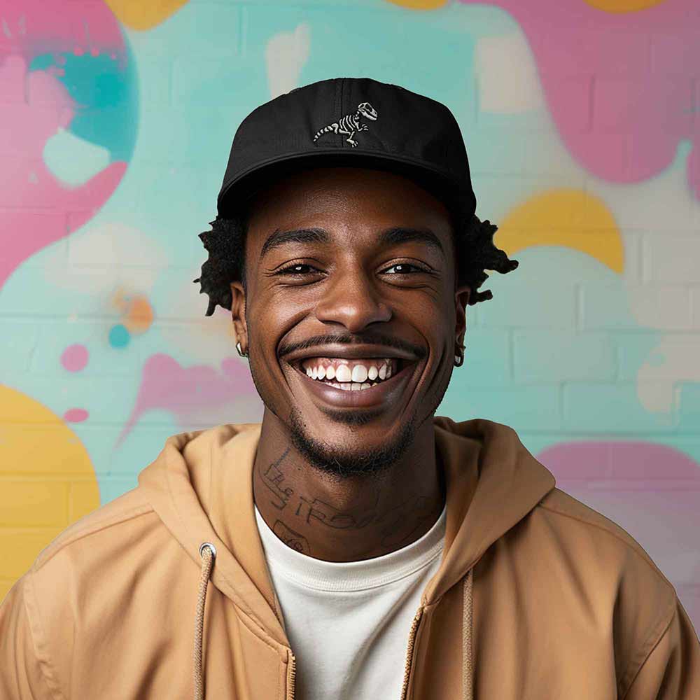 Dalix T-Rex Fossil Cap: Black