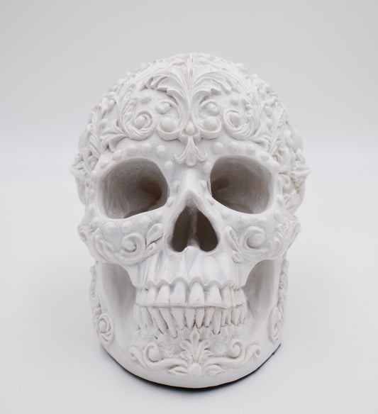 Rococo Skull Sculpture