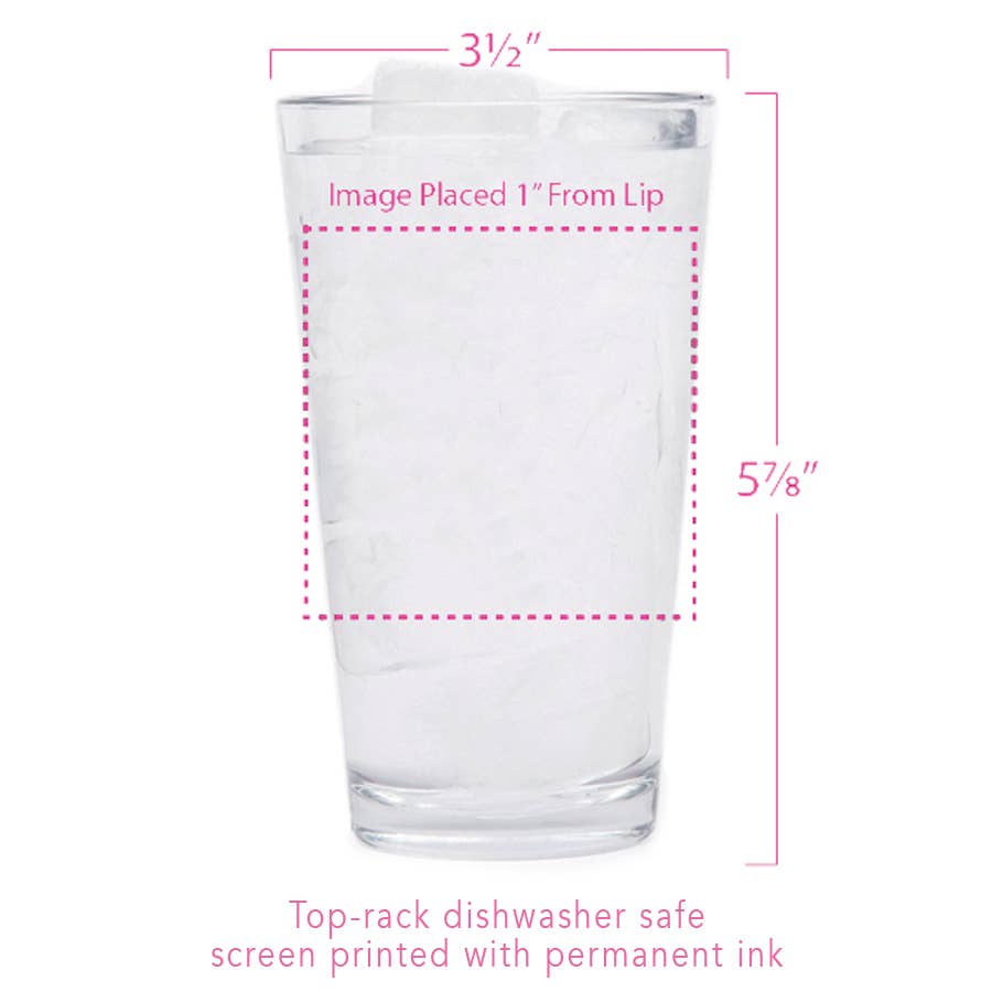 Skull Pint Glass Dishwasher Safe Glass