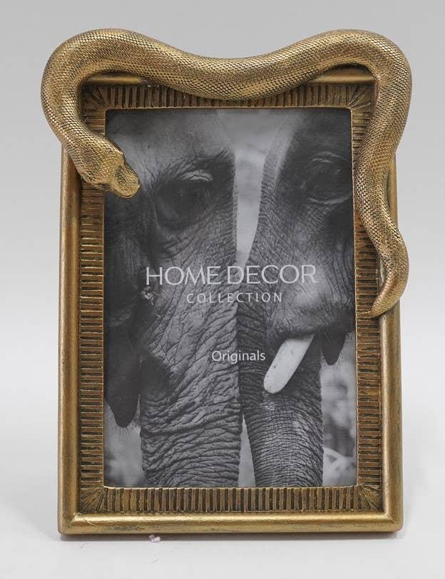 Vintage Inspired Gold Snake Tabletop Picture Frame - Shadowplay Collection