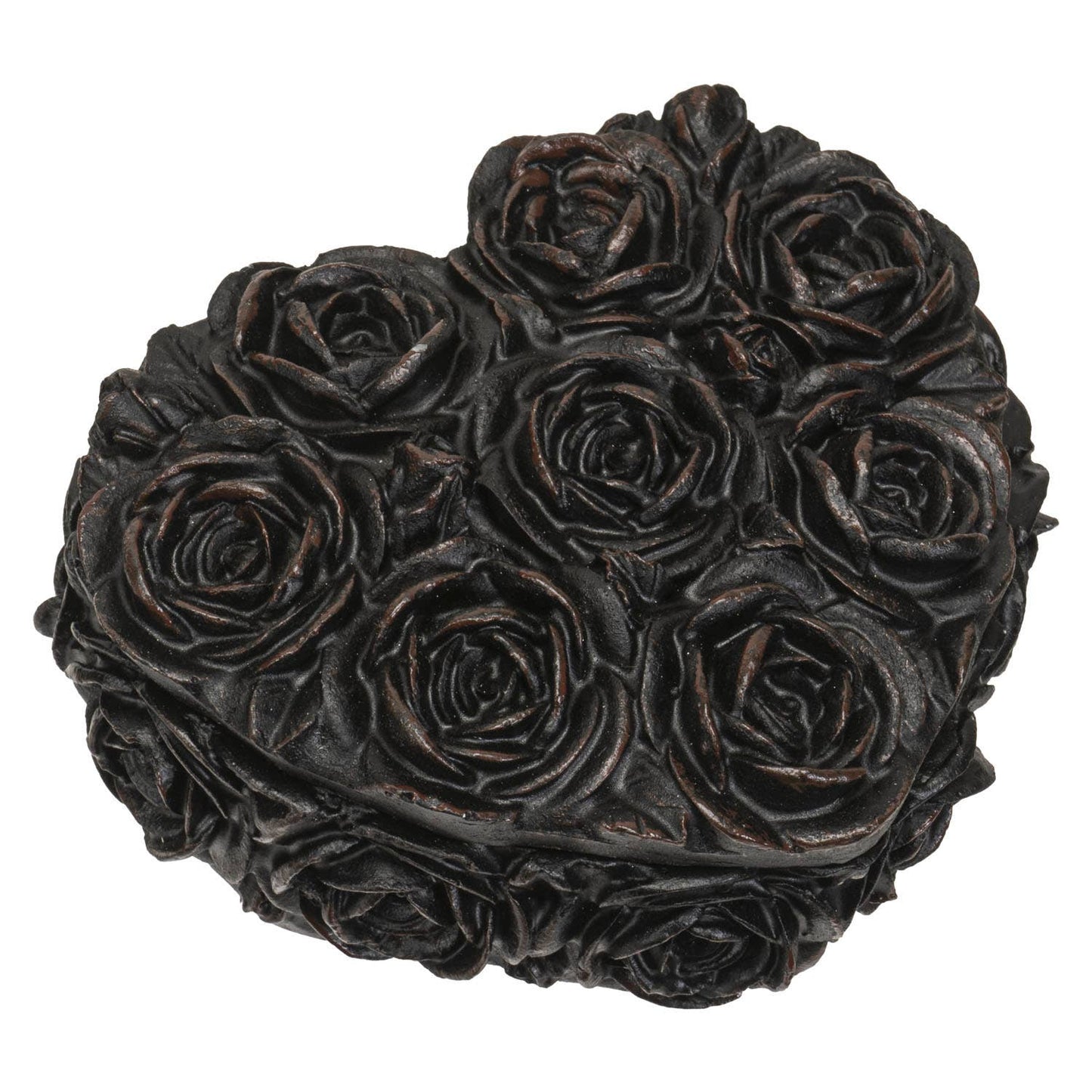 Black Roses Heart Trinket Storage Box