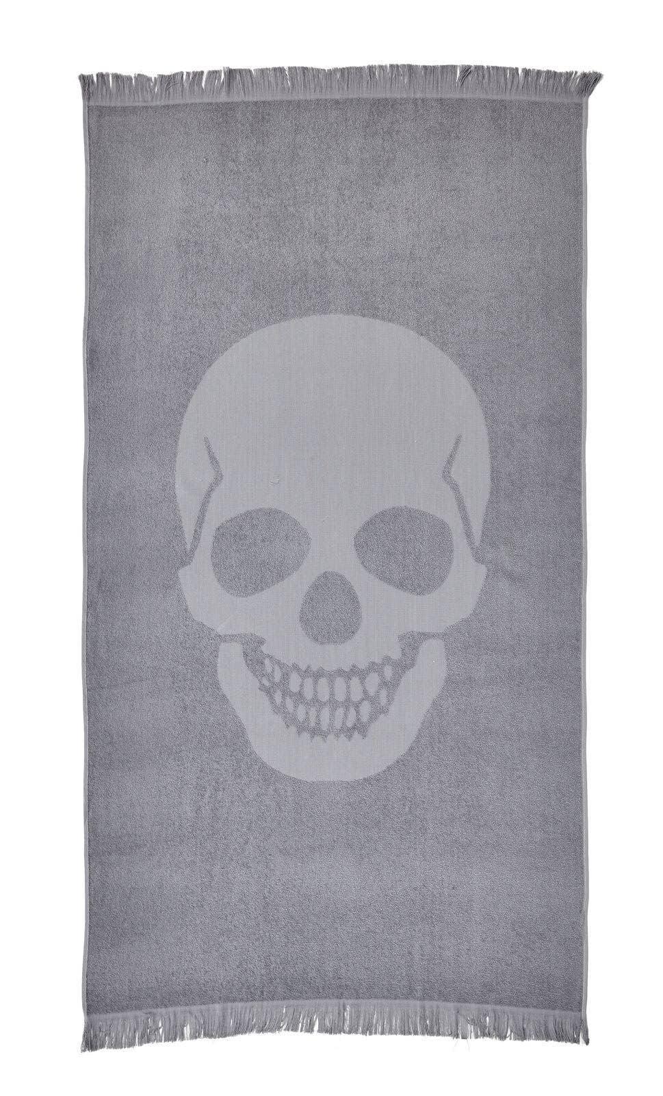 Capri Skull Cotton Beach Towel/Picnic Blanket - Shadowplay Collection