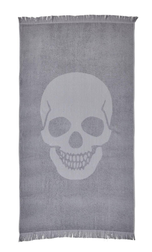 Capri Skull Cotton Beach Towel/Picnic Blanket - Shadowplay Collection