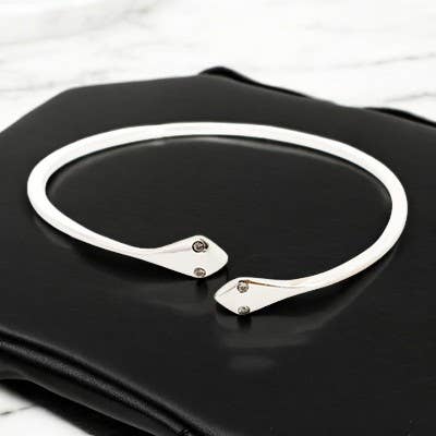 Sterling Silver Snake Bangle Bracelet
