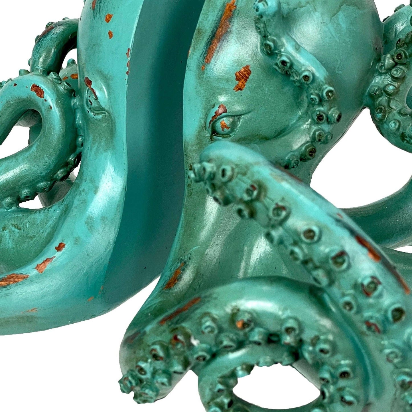 Aqua Green Octopus Bookend Set-Heavy Durable Polyresin
