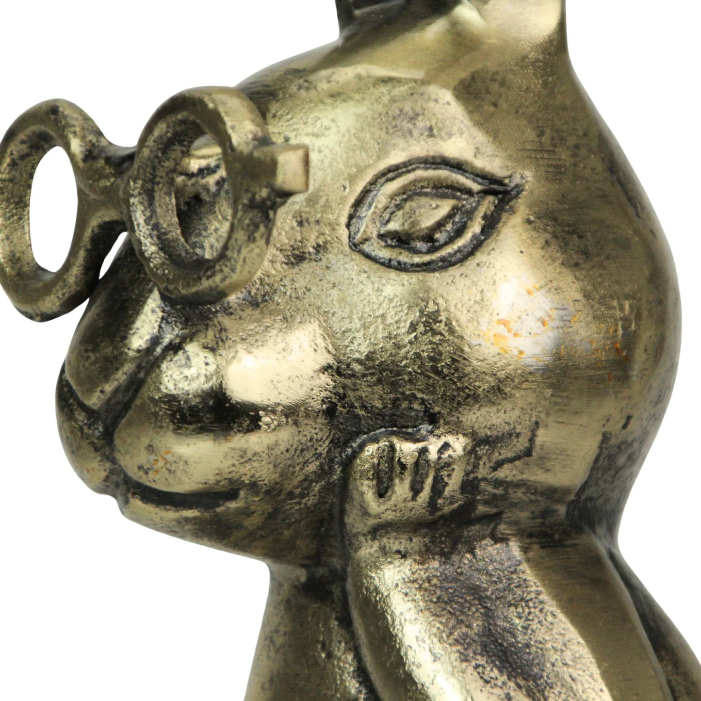 Whimsical Gold Bunny Statue with Spectacles - Shadowplay Collection