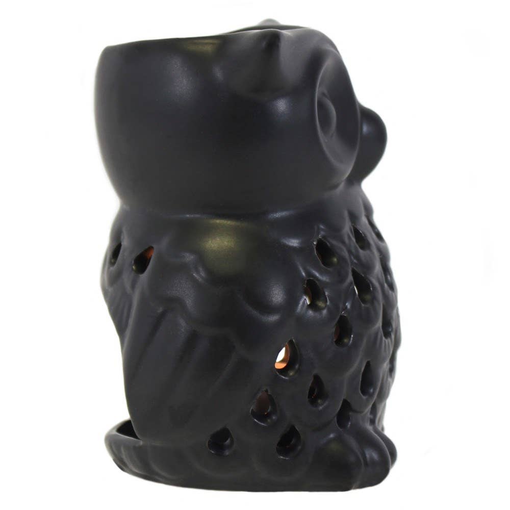 Black Owl Ceramic Oil Warmer