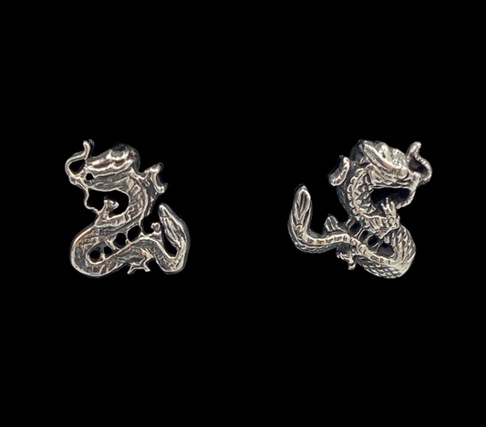 Sterling Silver Dragon Post Earrings