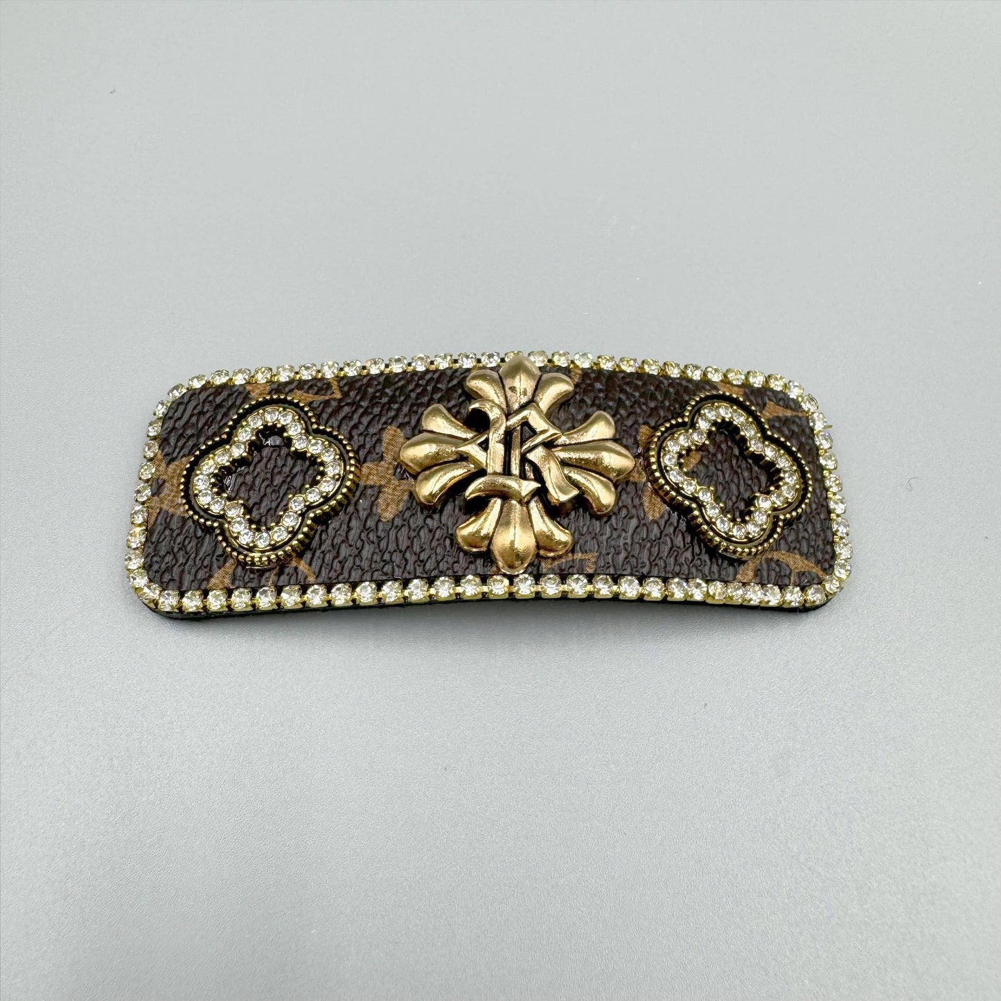 Cross Rhinestone Rectangle Hair Clip - Shadowplay Collection