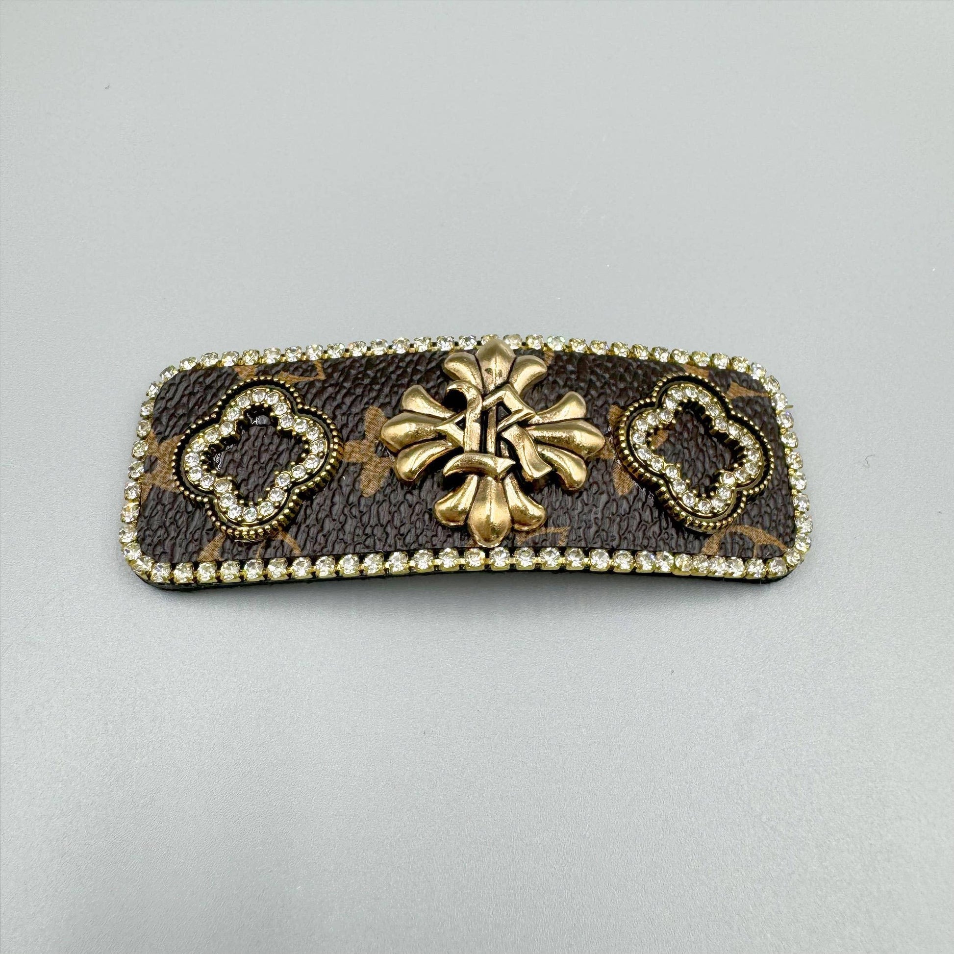 Cross Rhinestone Rectangle Hair Clip - Shadowplay Collection