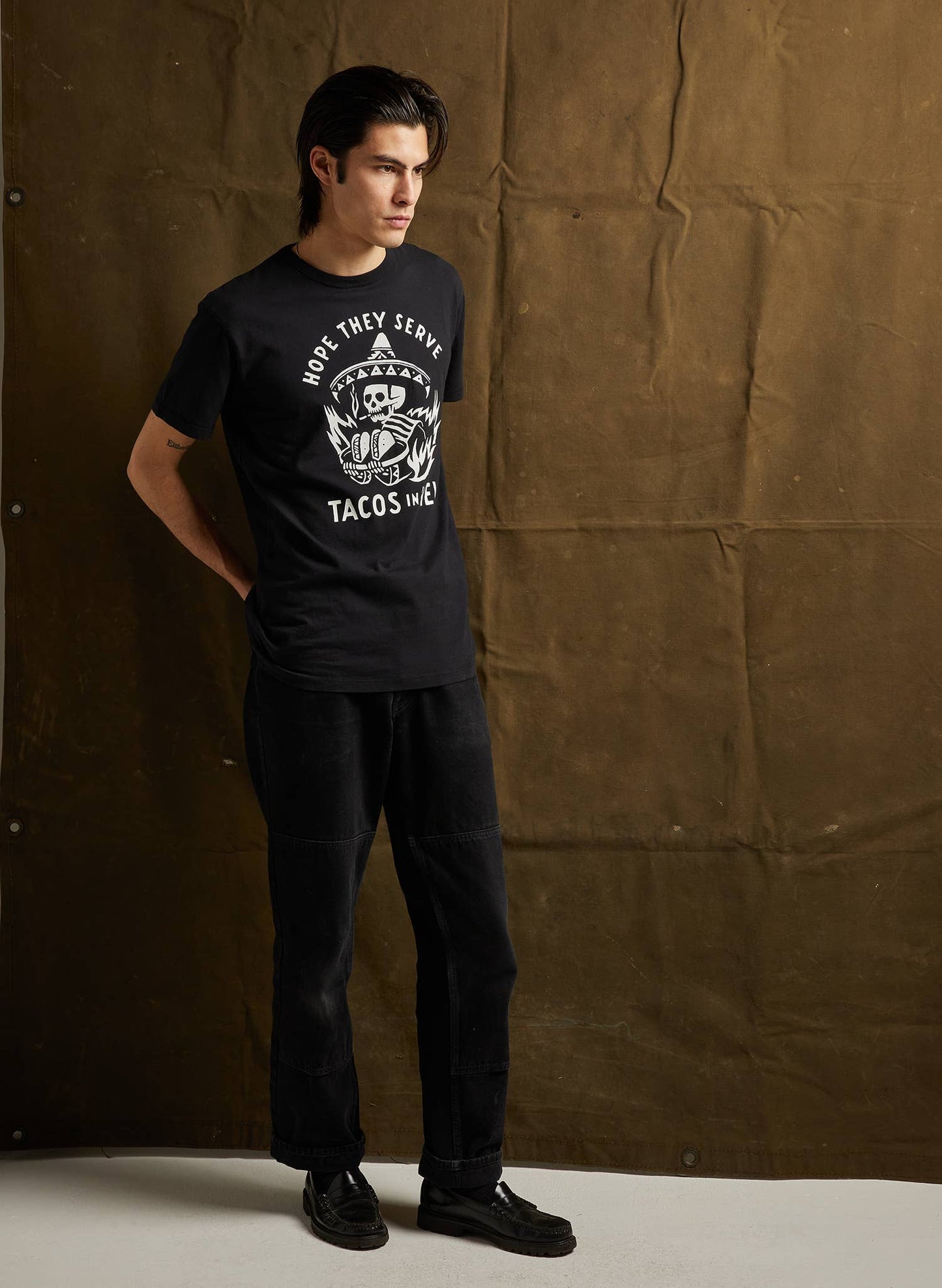 Hope They Serve Tacos In Hell Vintage Western Tee Adults: M