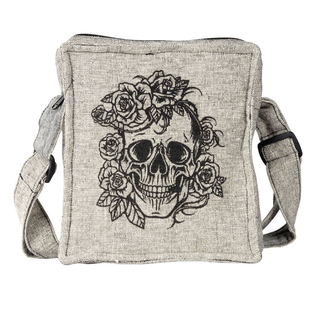 Floral Skull Crossbody Bag