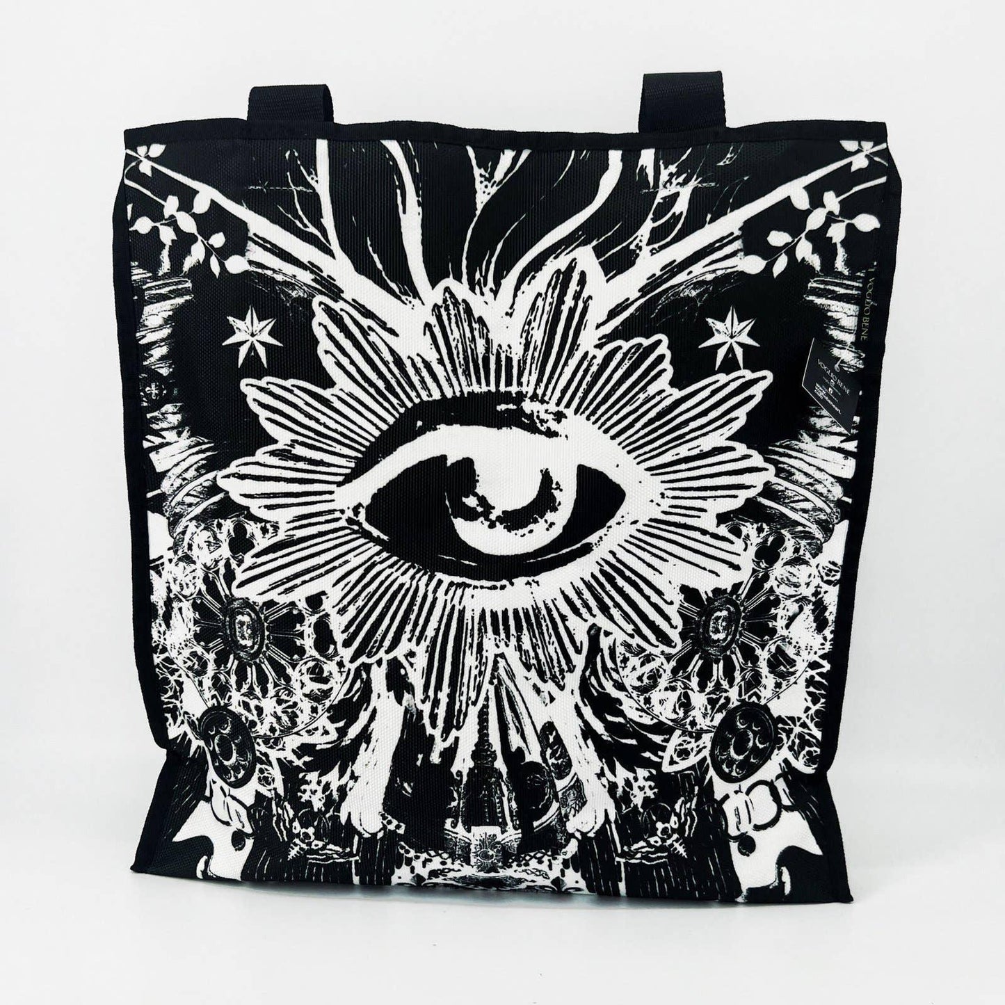 Butterfly Floral Eye Design Tote Bag - Shadowplay Collection