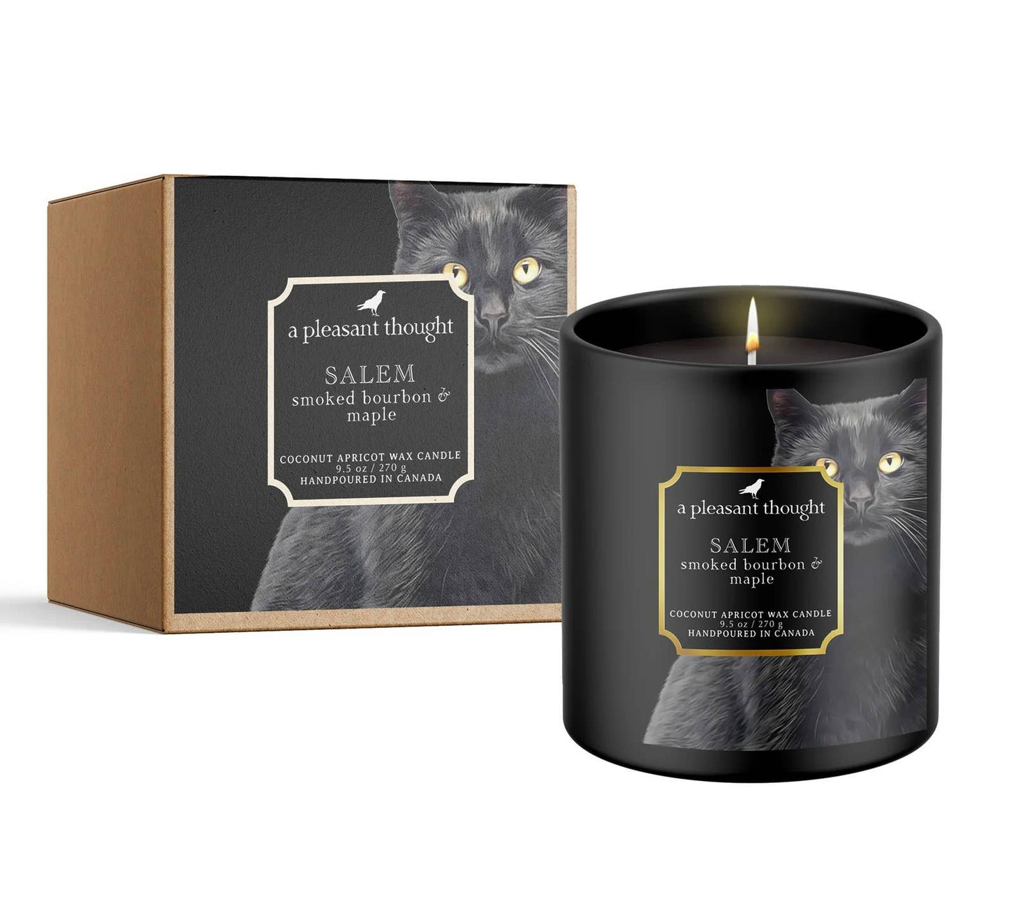 SALEM- Smoked Bourbon & Maple Raven Candle