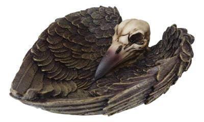 Raven Skull Wings Trinket Dish - Shadowplay Collection