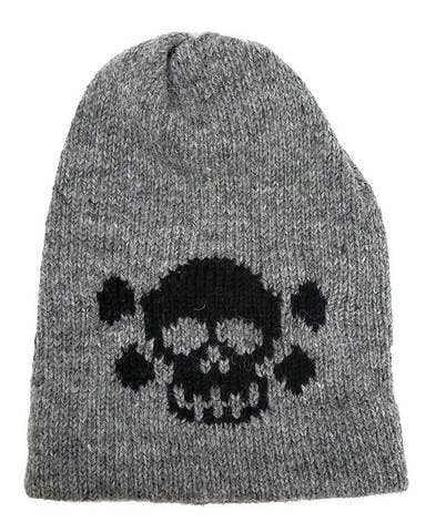 Skull Winter Wool Beanie Hat with Fleece Lining