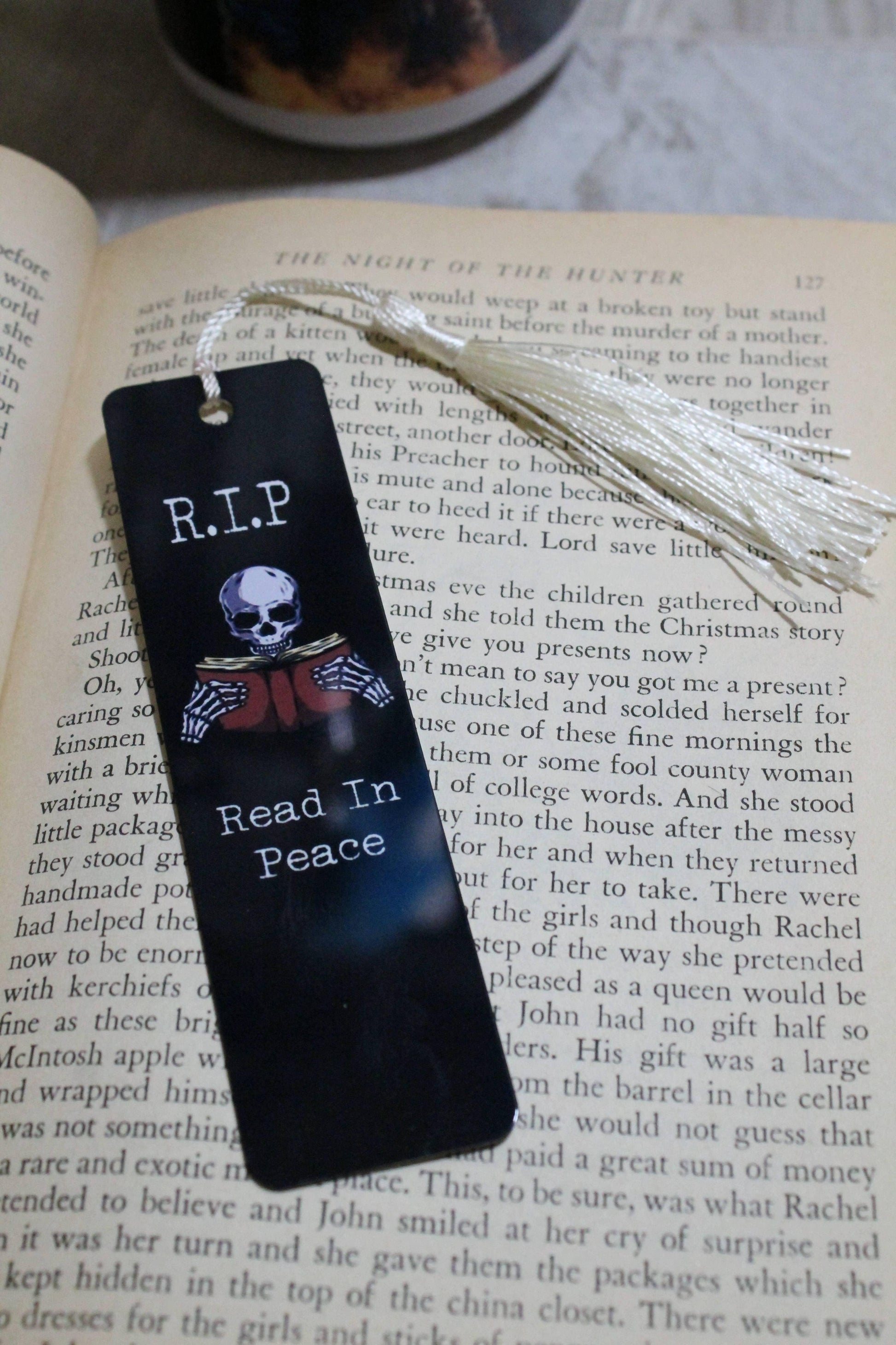 R.I.P. Read in Peace Metal Bookmark - Shadowplay Collection