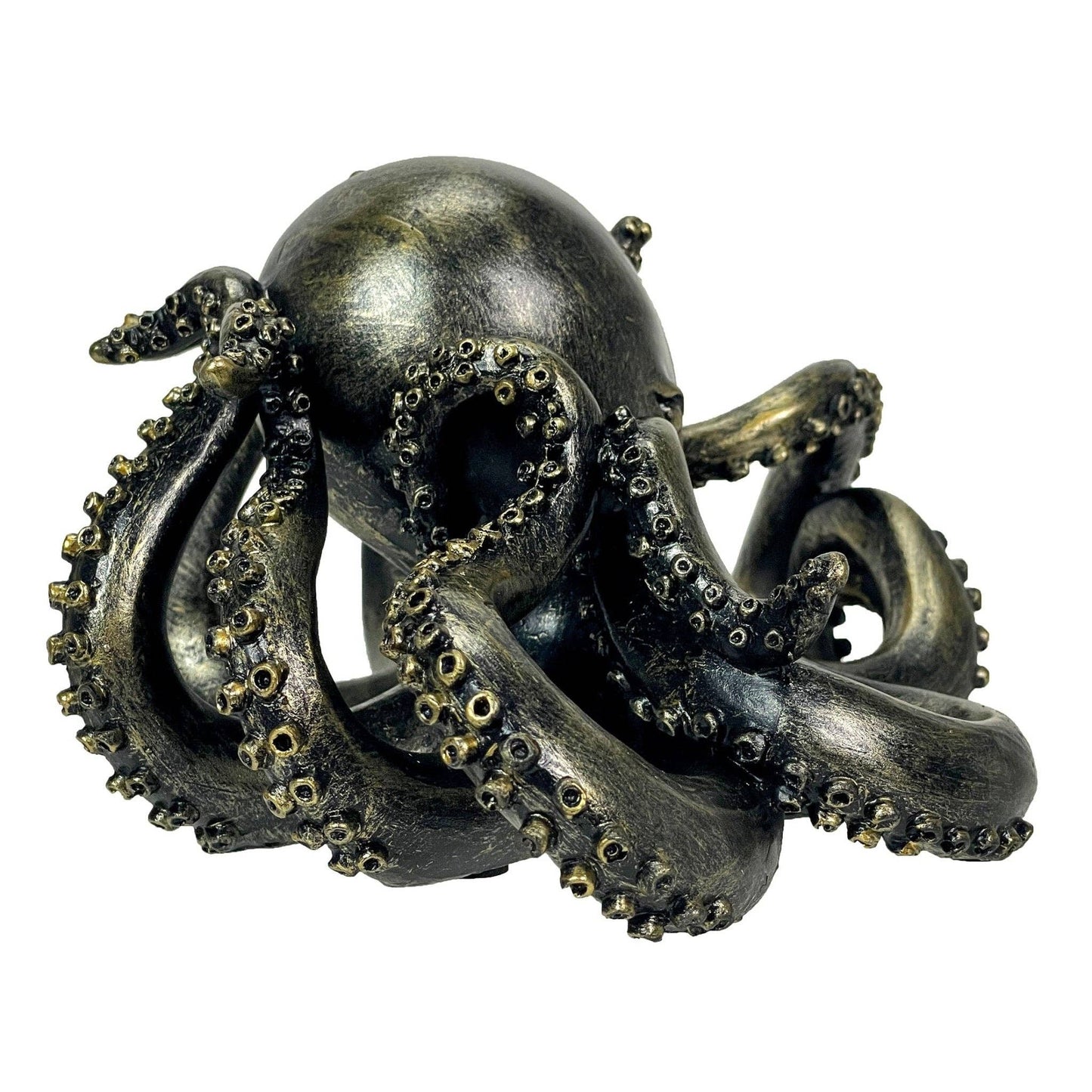 Bronze Finish Octopus Bookend Set-Heavy Durable Polyresin