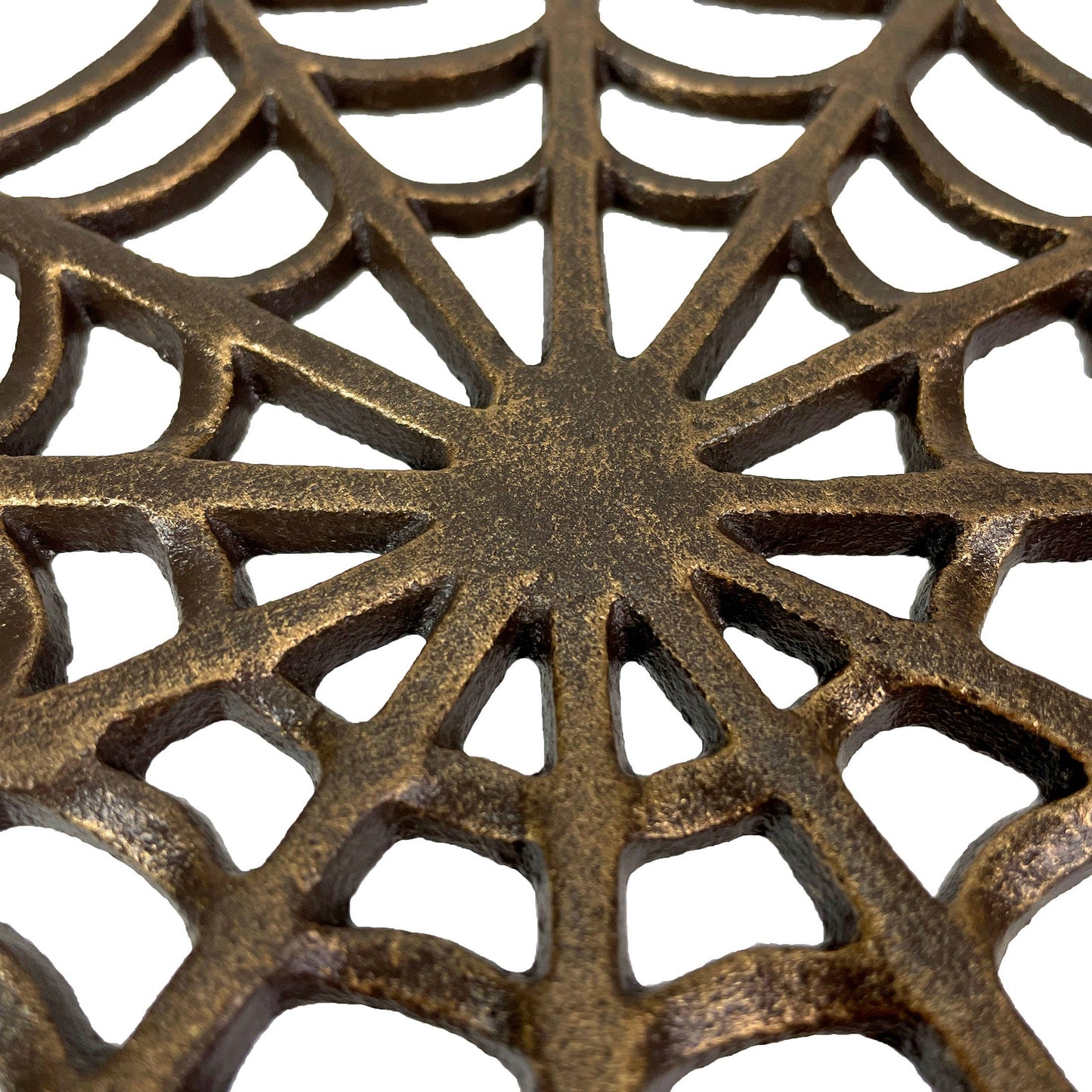 Bronze Finish Spiderweb Cast Iron Kitchen Trivet