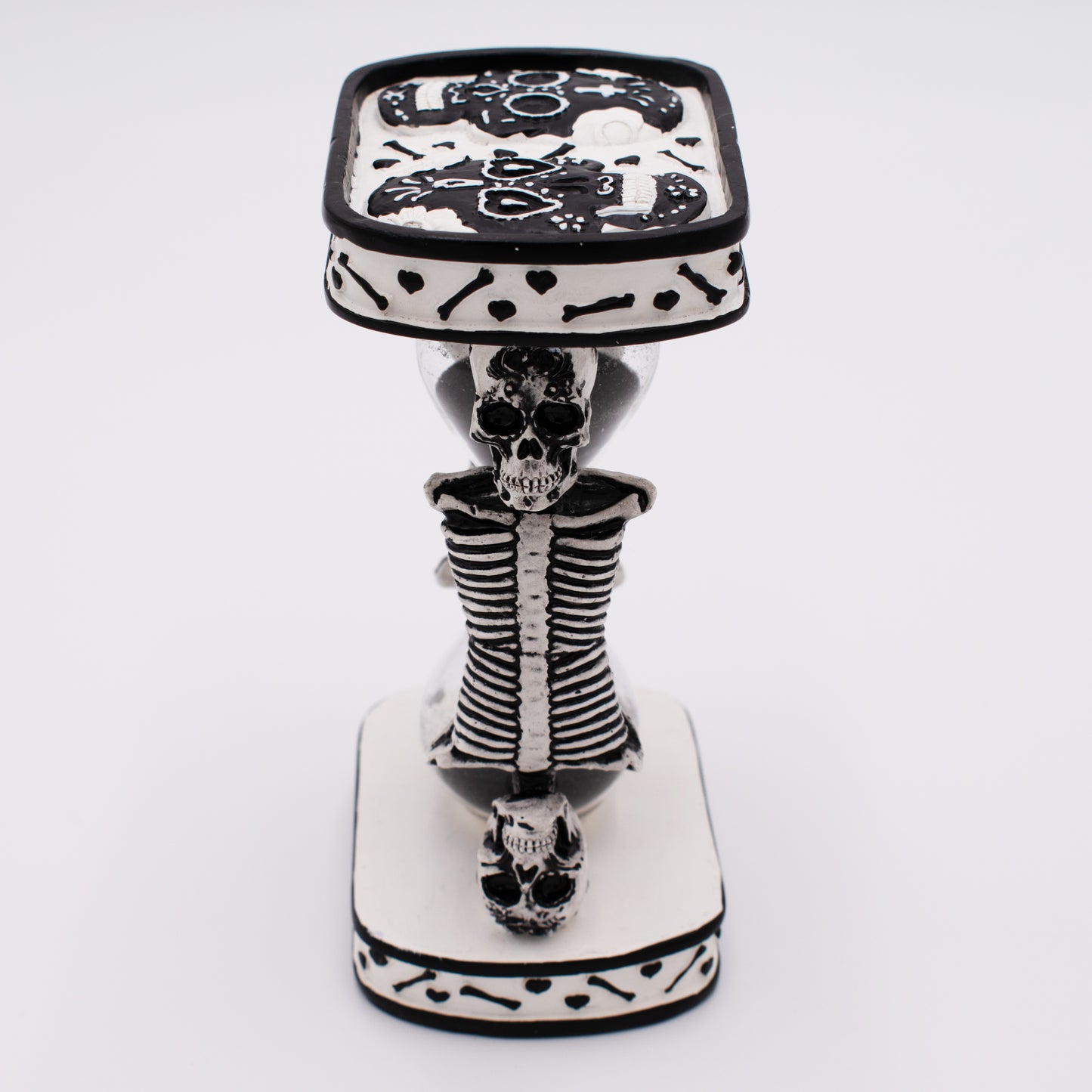 Black and White Skull Skeleton Sandtimer