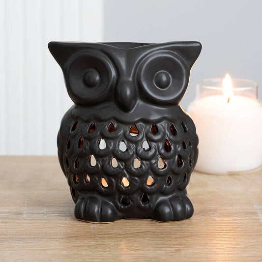 Black Owl Ceramic Oil Warmer