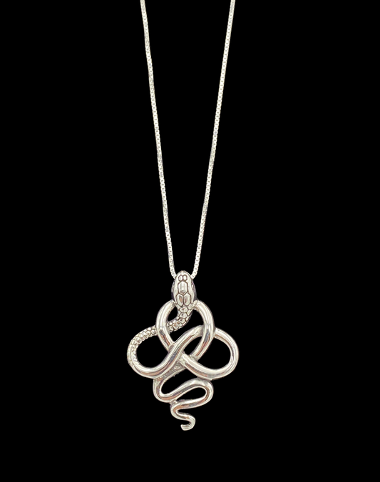 Sterling Silver Snake Celtic Pendant with Chain