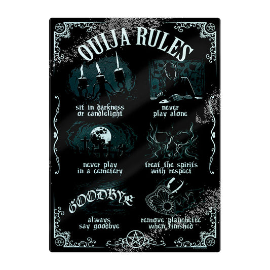 Ouija Rules Tempered Glass Cutting Board